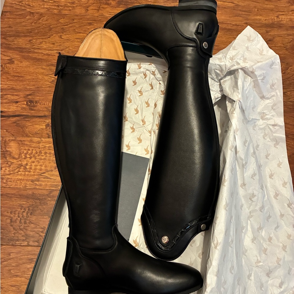 NEW in box Celeris DIOGO handmade black leather riding boots. UK 41 women - Picture 9 of 11